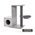 Kitty Small Kitty Scratcher Sisal Sisal Post Wooden Board Condo Pohon Kucing Kuat
